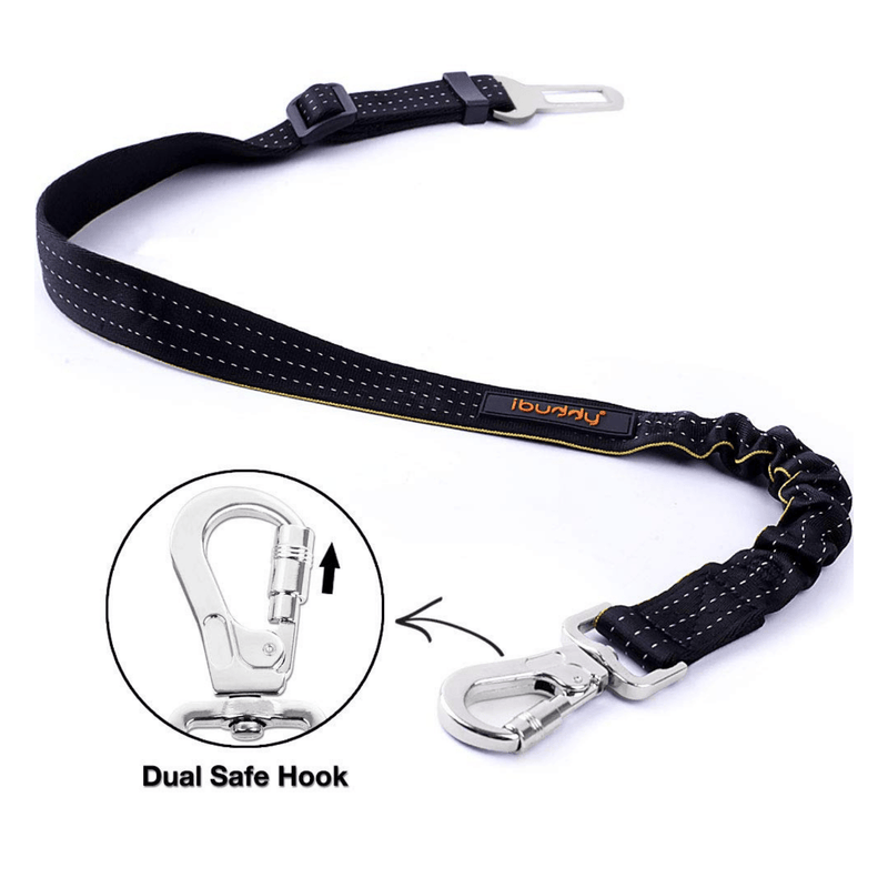 iBuddy Car Travel iBuddy Dog Seat Belt for Cars with Locking Carabiner