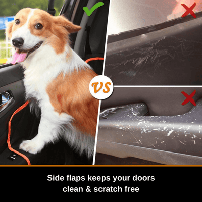 iBuddy Car Travel iBuddy Dog Seat Cover Car Hammock w/ Mesh Window & Dog Seat Belt