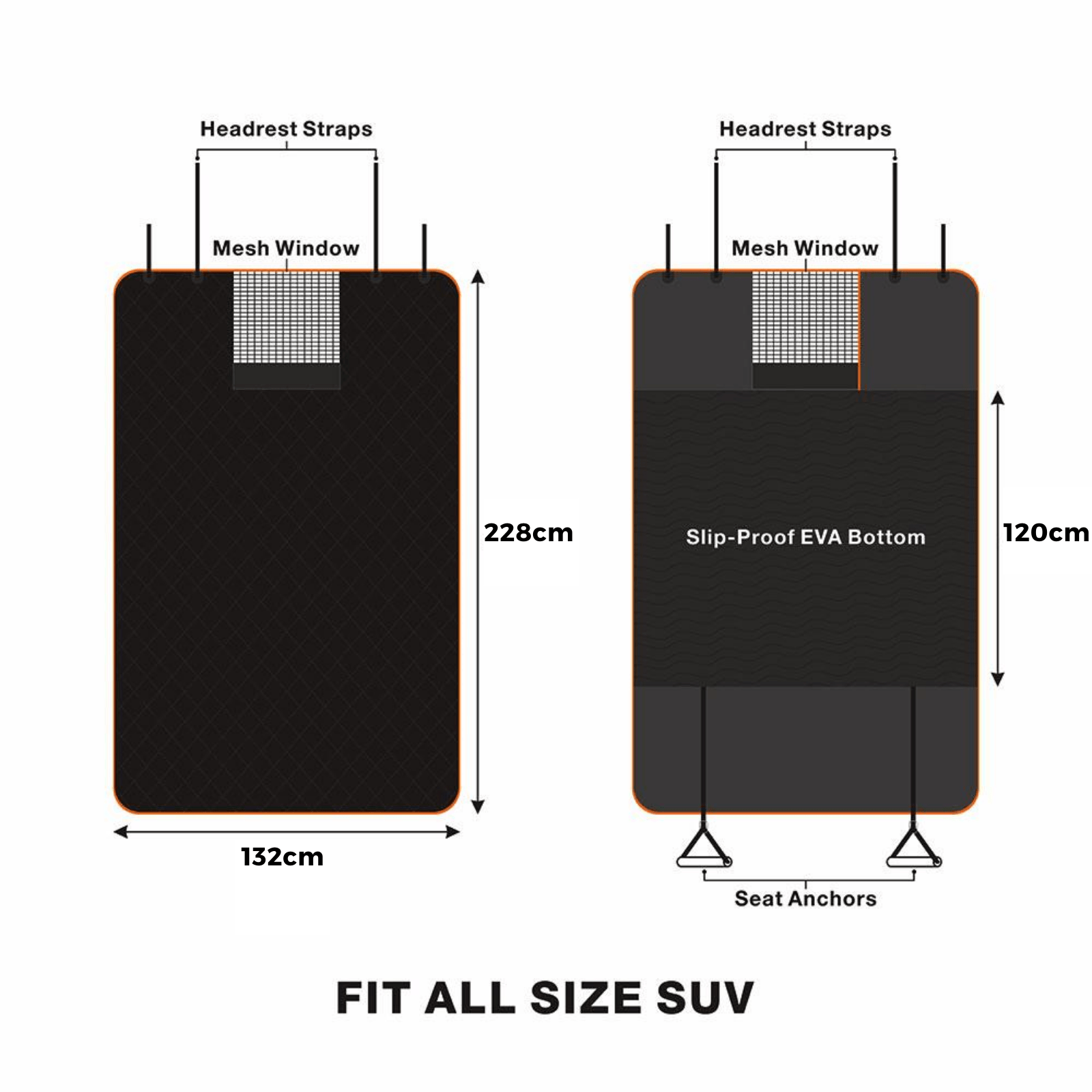 iBuddy Car Travel iBuddy Waterproof SUV Cargo Liner Cover for Dogs