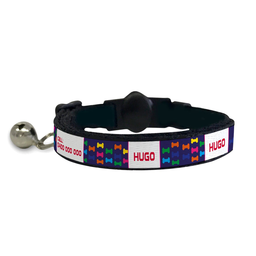ID Pet Cat Collar Personalised Cat Collar - Bones