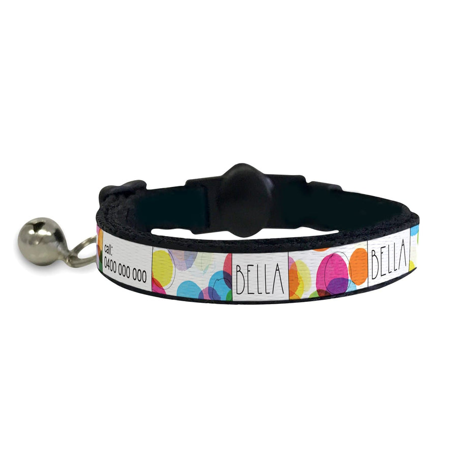 ID Pet Cat Collar Personalised Cat Collar - Confetti