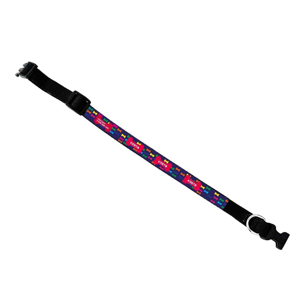 ID Pet Dog Collar Personalised Dog Collar - Bones