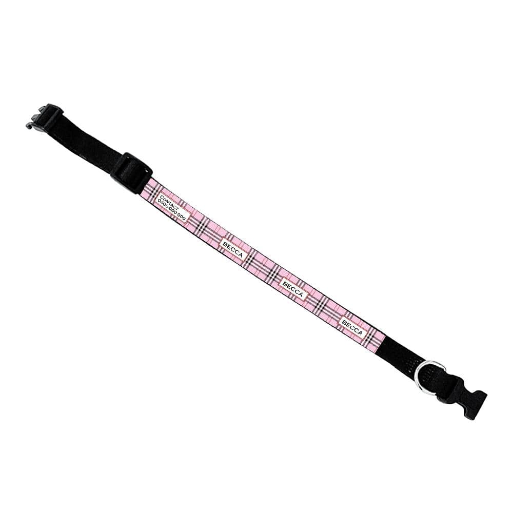 ID Pet Dog Collar Personalised Dog Collar - Furberry Pink