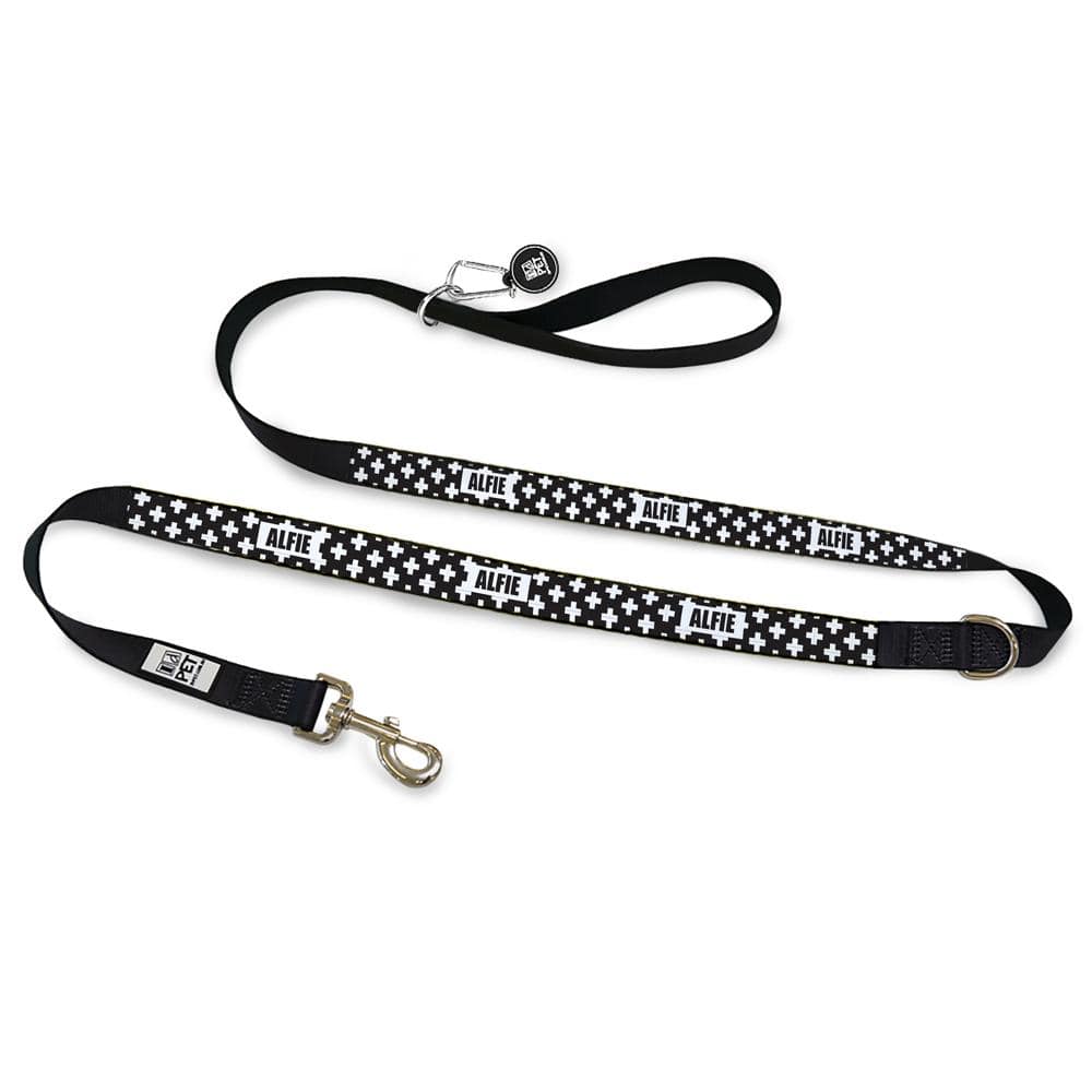 ID Pet Dog Leash Personalised Dog Leash - Monochrome Cross