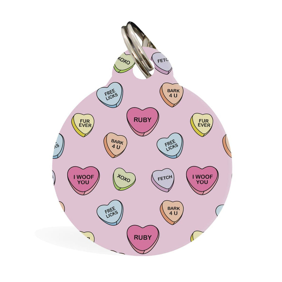 ID Pet ID Tag Pet ID Tag - Candy Hearts