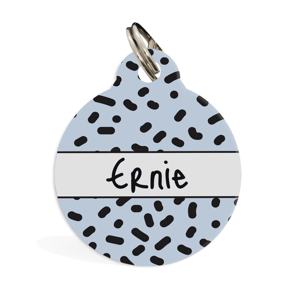 ID Pet ID Tag Pet ID Tag - Squiggle Blue