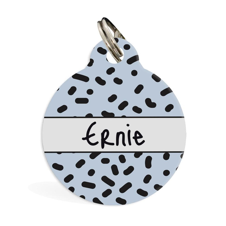 ID Pet ID Tag Pet ID Tag - Squiggle Blue