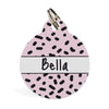 ID Pet ID Tag Pet ID Tag - Squiggle Pink