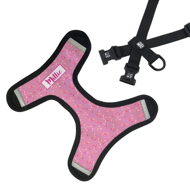ID Pet Pet Harness Personalised Pet Harness - Pink Sprinkles