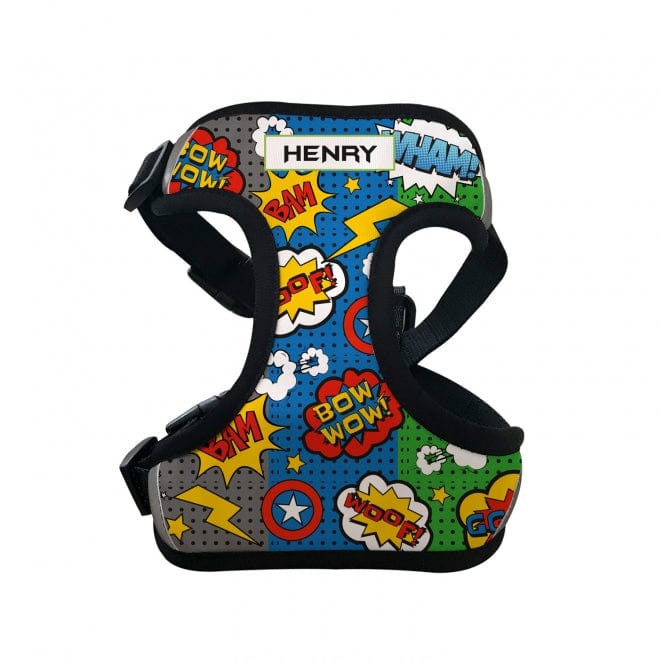ID Pet Pet Harness Personalised Pet Harness - Superhero Comic