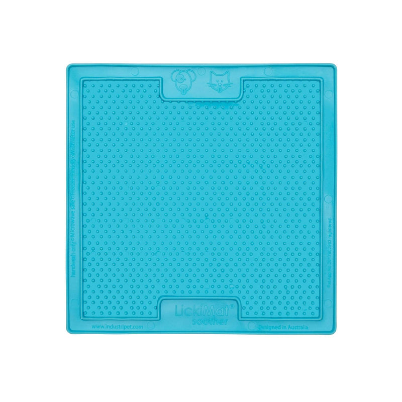 Lickimat Pet Bowl Blue Lickimat Classic Soother Slow Feed Licking Mat for Dogs & Cats