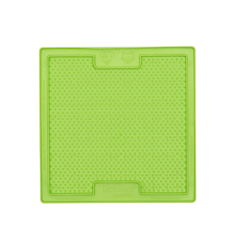 Lickimat Pet Bowl Green Lickimat Classic Soother Slow Feed Licking Mat for Dogs & Cats