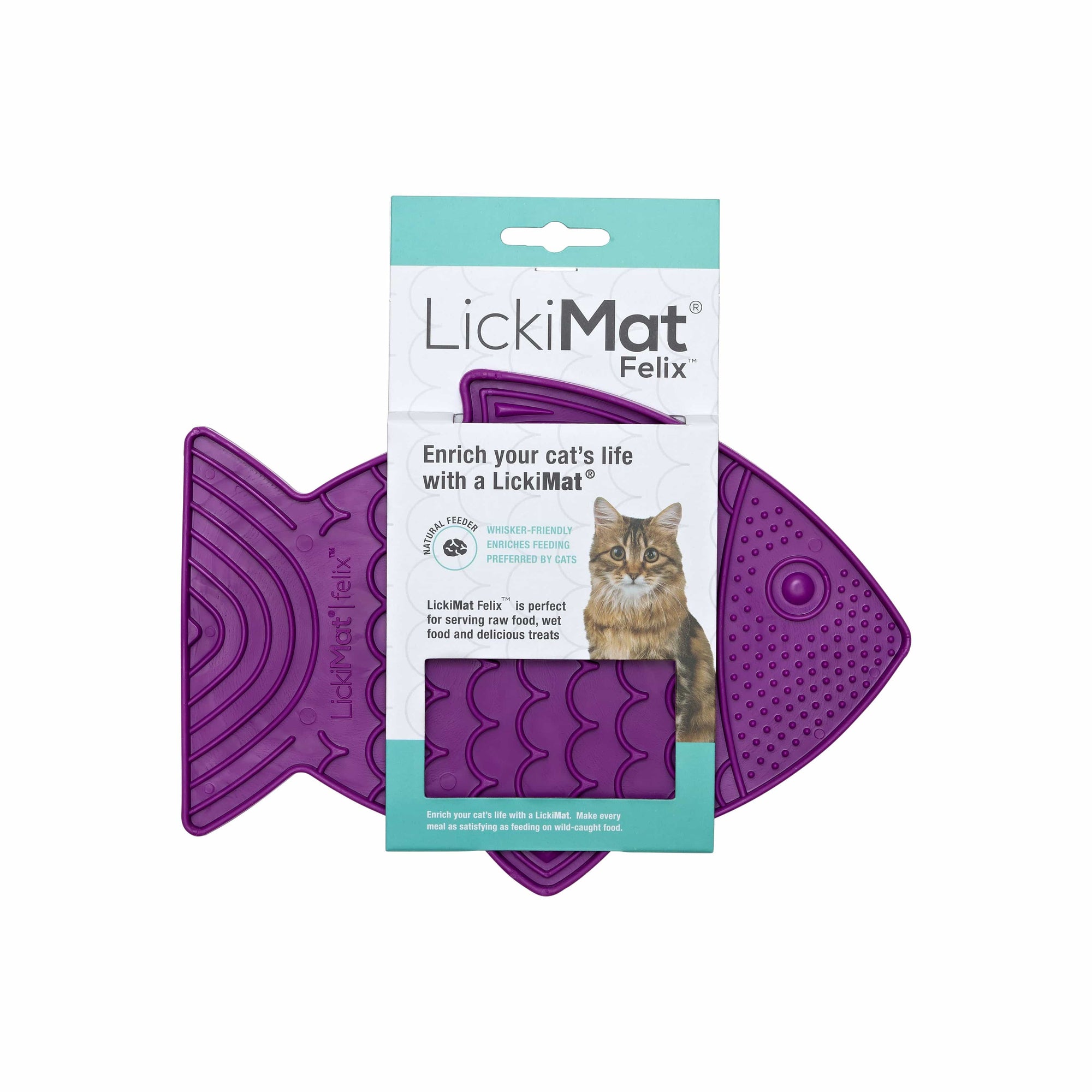 Lickimat Pet Bowl Lickimat Classic Felix Slow Feeder Licking Mat for Cats