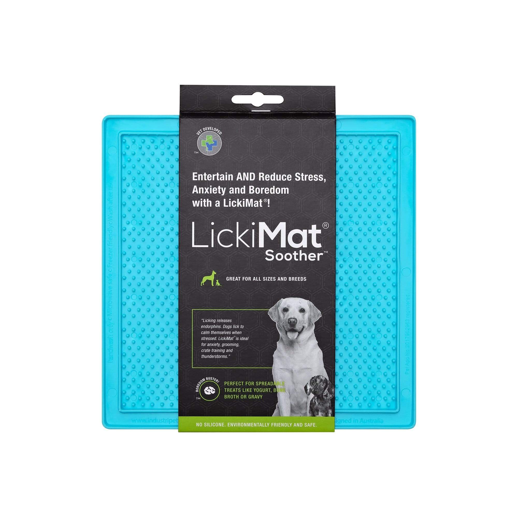 Lickimat Pet Bowl Lickimat Classic Soother Slow Feed Licking Mat for Dogs & Cats