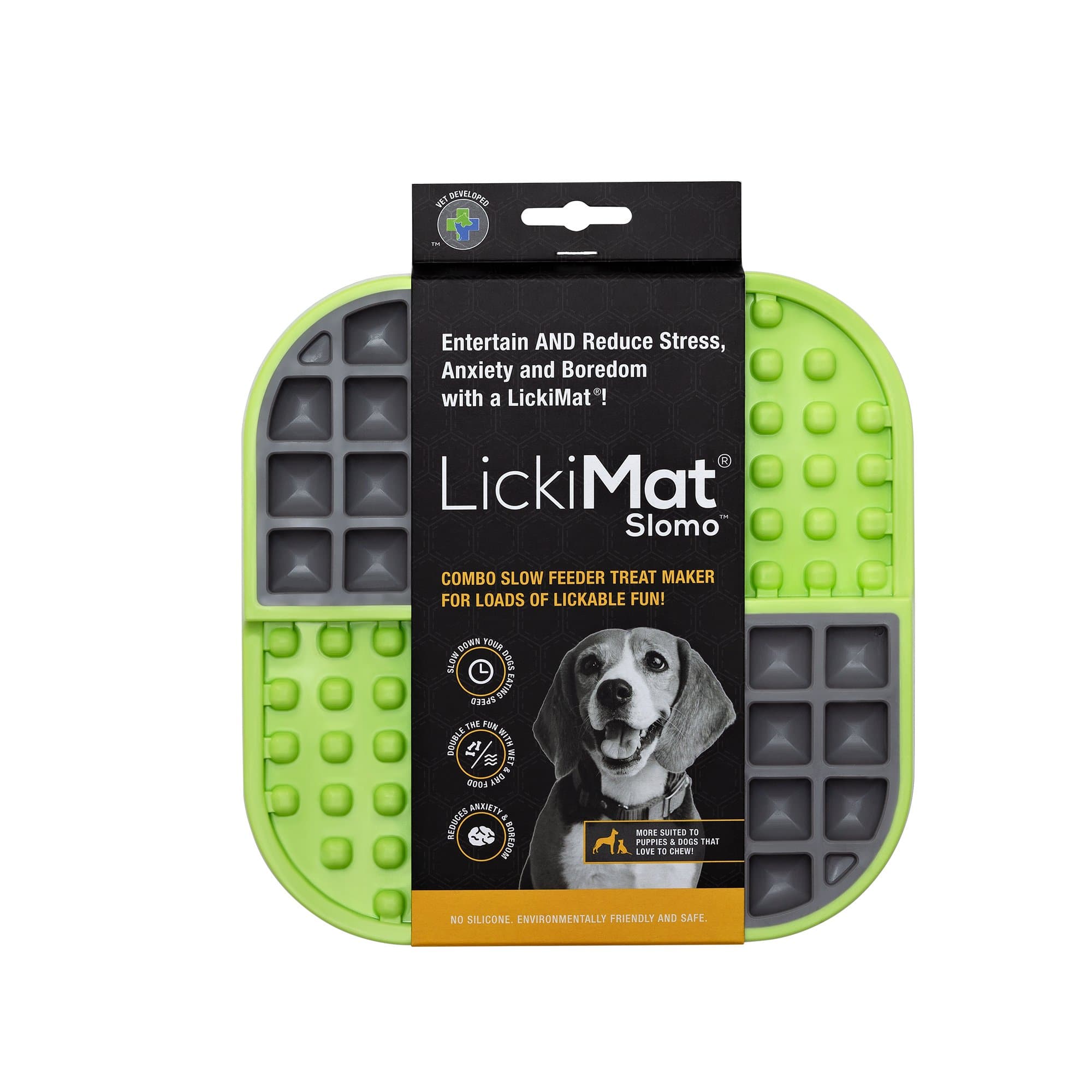 Lickimat Pet Bowl Lickimat Slomo 2-in-1 Slow Feeding Bowl & Licking Mat for Dogs & Cats