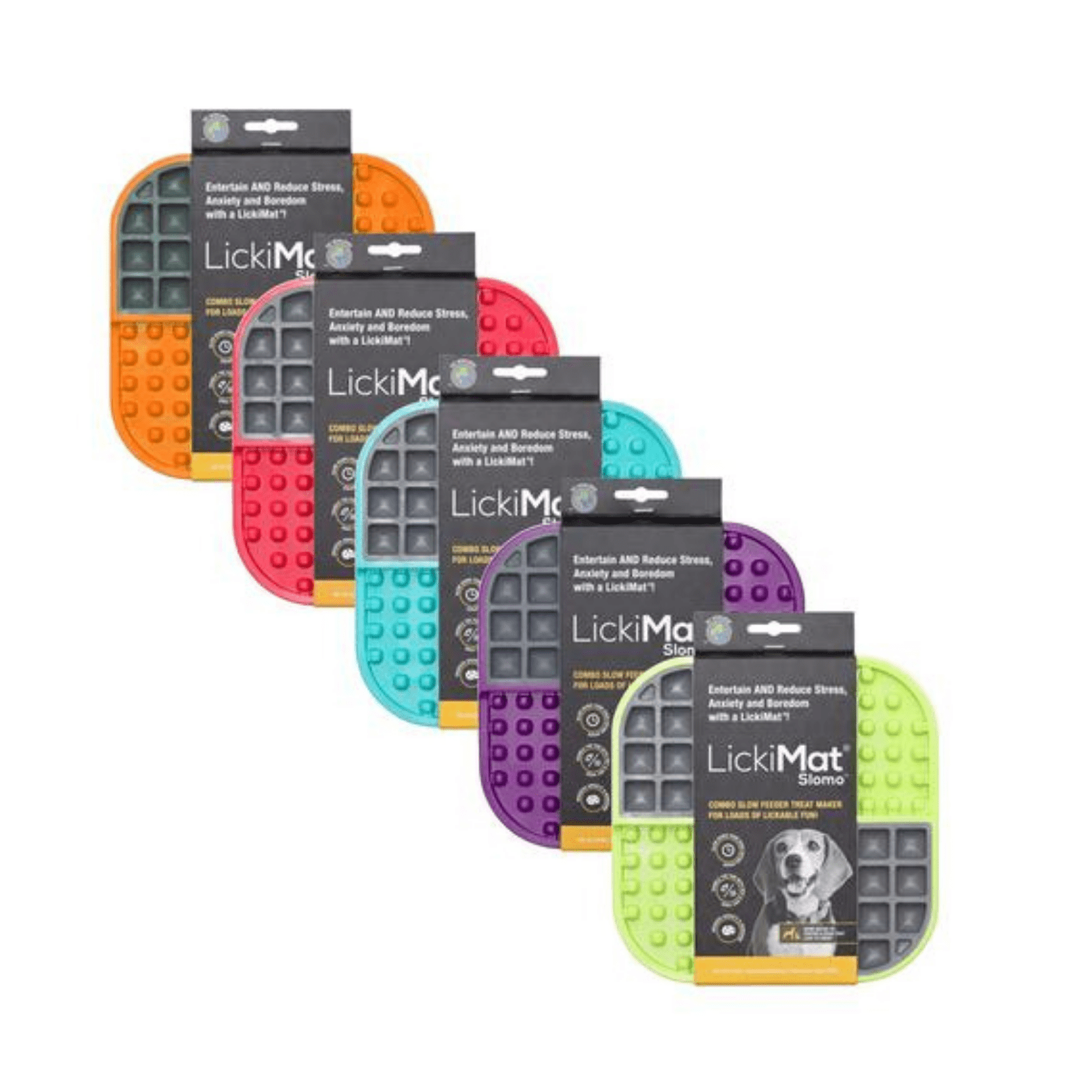 Lickimat Pet Bowl Lickimat Slomo 2-in-1 Slow Feeding Bowl & Licking Mat for Dogs & Cats