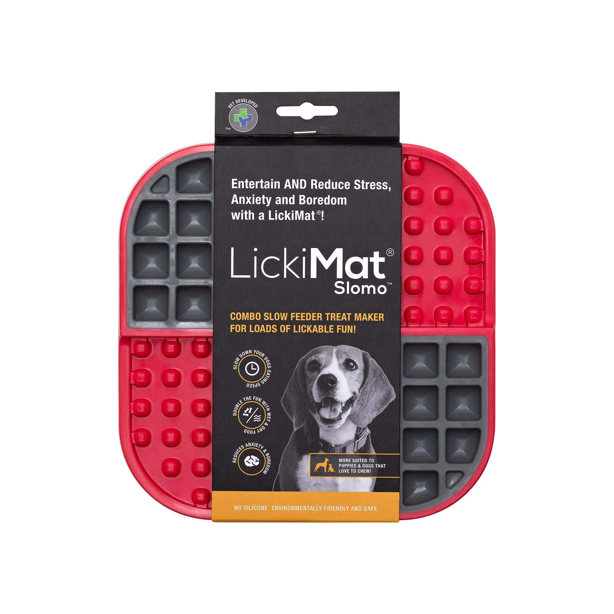 Lickimat Pet Bowl Lickimat Slomo 2-in-1 Slow Feeding Bowl & Licking Mat for Dogs & Cats