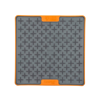 Lickimat Pet Bowl Orange Lickimat Tuff Buddy Slow Feed Licking Mat for Dogs & Cats