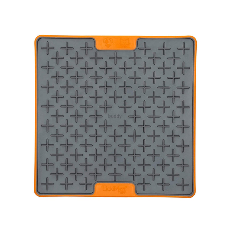 Lickimat Pet Bowl Orange Lickimat Tuff Buddy Slow Feed Licking Mat for Dogs & Cats