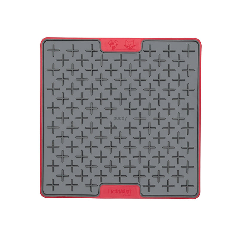 Lickimat Pet Bowl Red Lickimat Tuff Buddy Slow Feed Licking Mat for Dogs & Cats