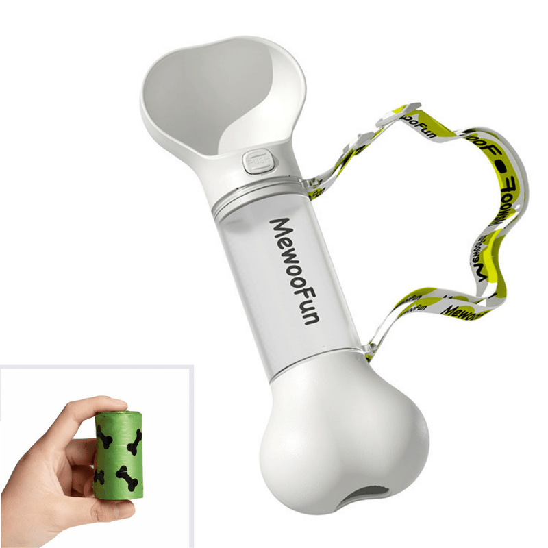 Mewoofun Pet Bowl Mewoofun Dog Water Bottle With Built-in Pet Poop Bag Dispenser