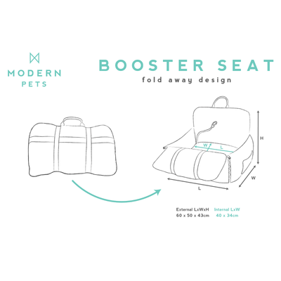 Modern Pets Car Travel Premium Dog Booster Seat for Small Pets