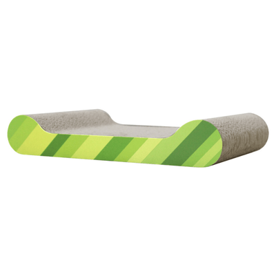 Modern Pets Cat Scratcher Cardboard Cat Scratcher Lounge, Green Stripes