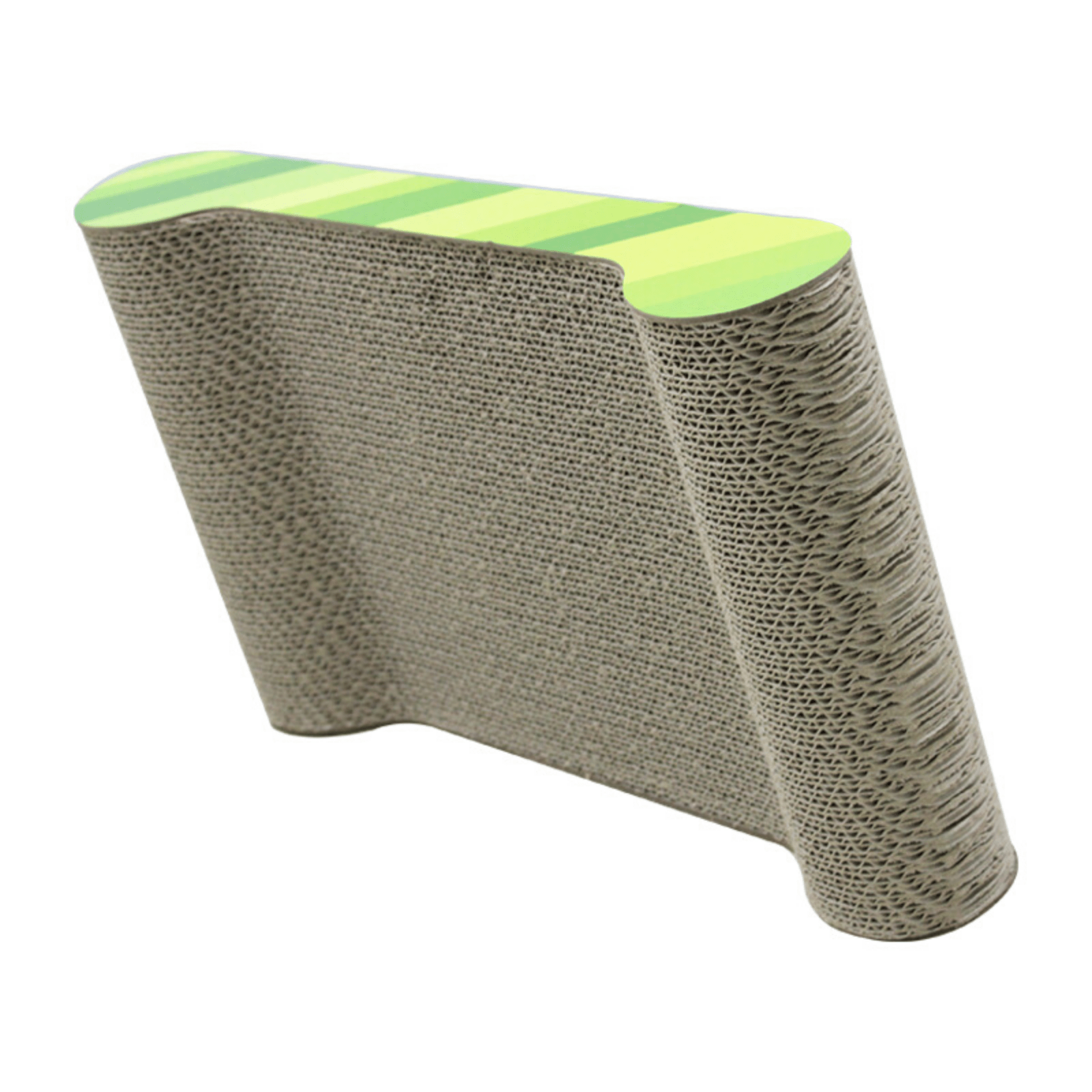 Modern Pets Cat Scratcher Cardboard Cat Scratcher Lounge, Green Stripes