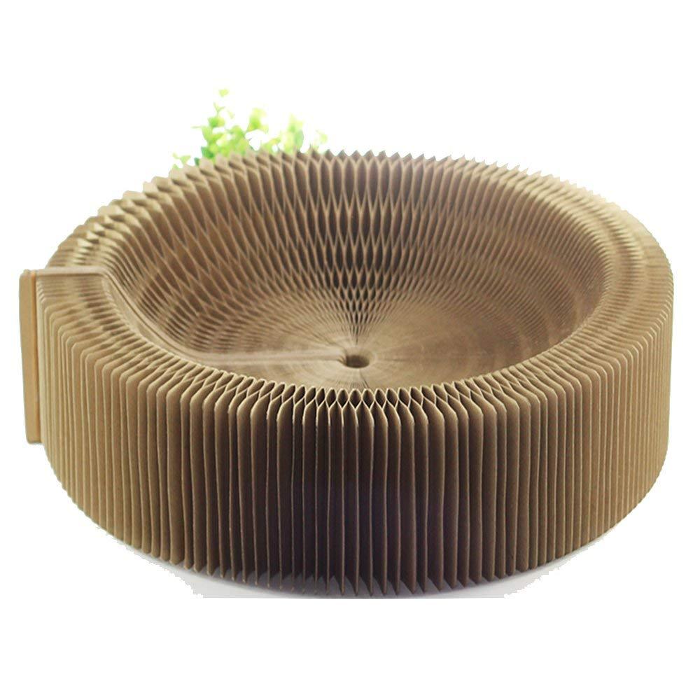 Cat Scratcher Collapsible Lounge Round Scratching Board Bed Modern Pets