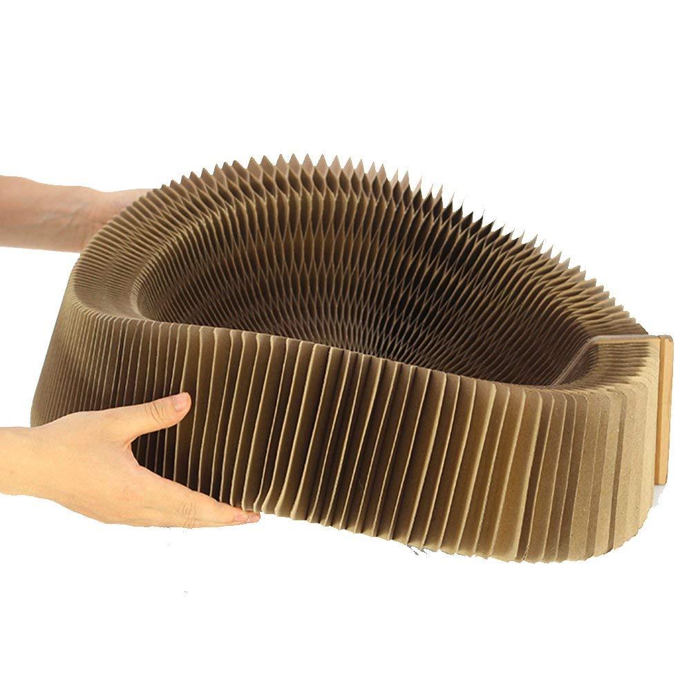 Cat Scratcher Collapsible Lounge, Round Scratching Board & Bed Modern