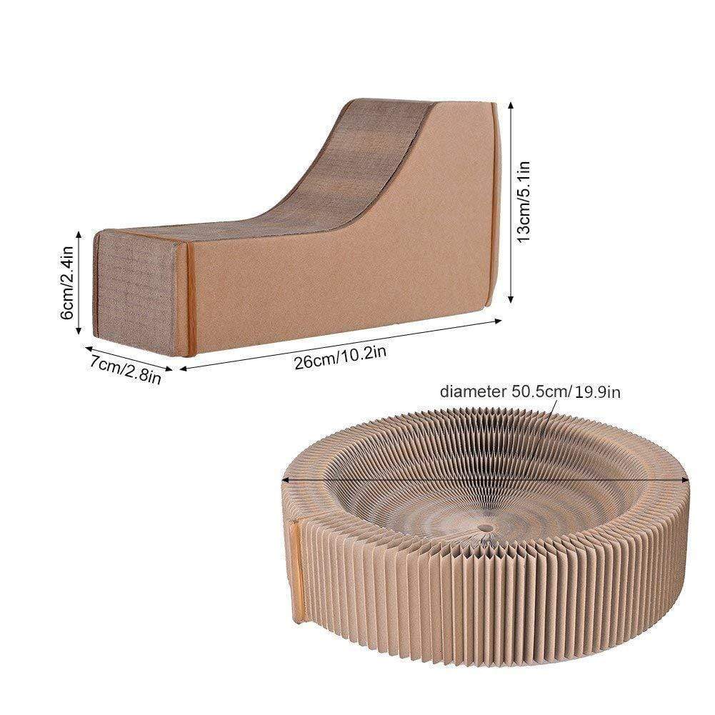 Modern Pets Cat Scratcher Cat Scratcher Collapsible Lounge, Round Scratching Board & Bed