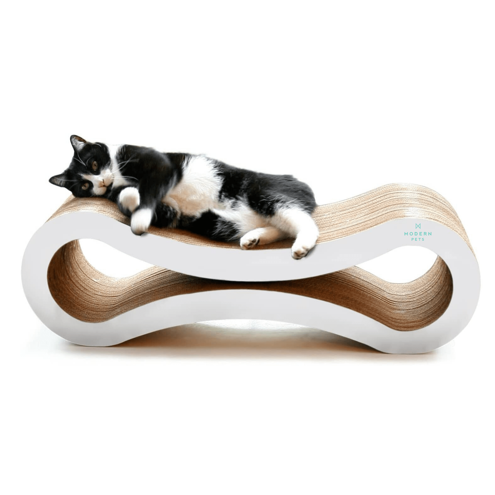 Cat Scratcher Infinity Lounge White Modern Pets
