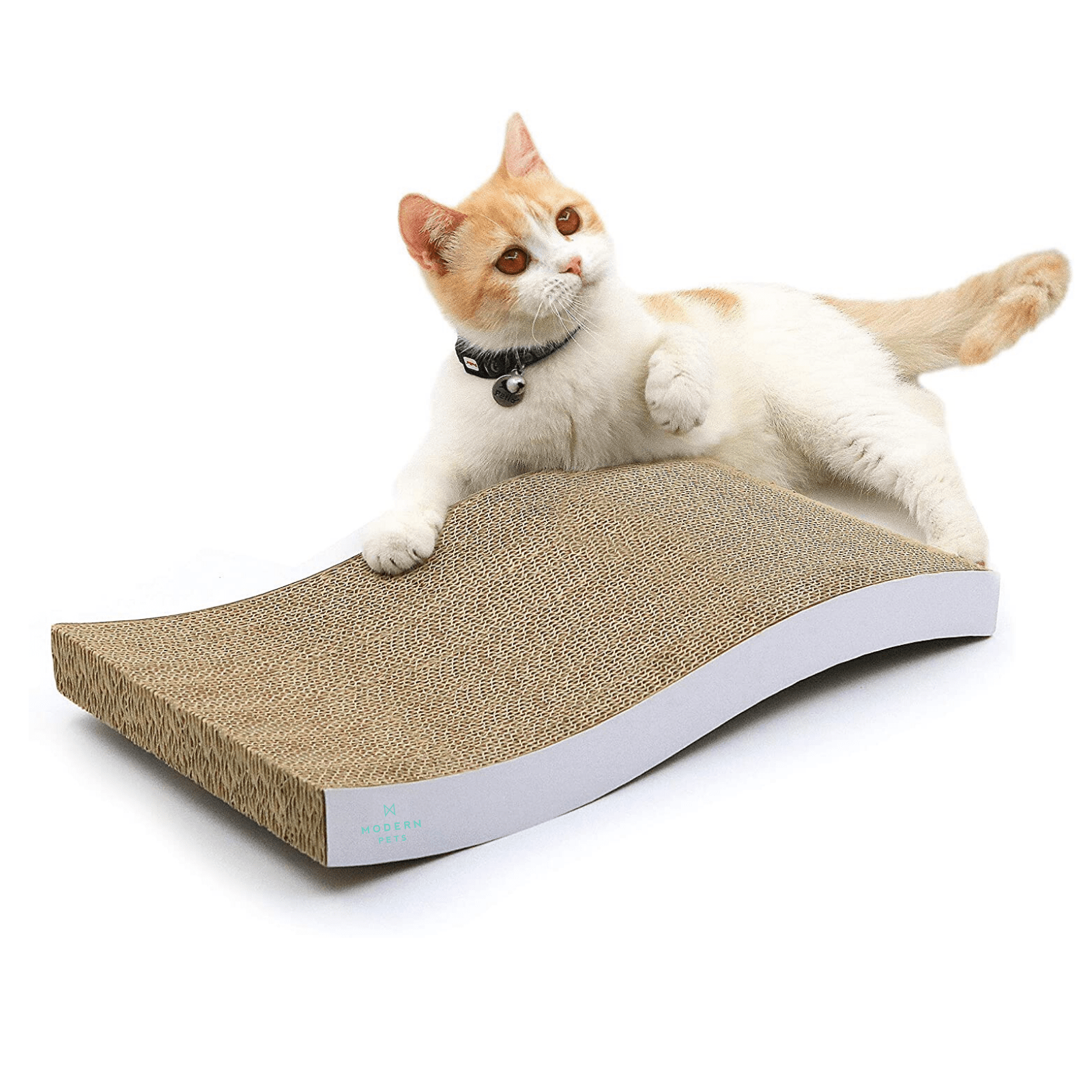 Double-Sided Curved Cat Scratcher Pad Modern Pets