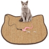 Modern Pets Cat Scratcher Pink Cat Scratching Sisal Mat with Feather Bell Toy