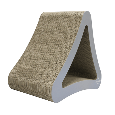 Modern Pets Cat Scratcher Triangular Scratch Pad, Storm Grey