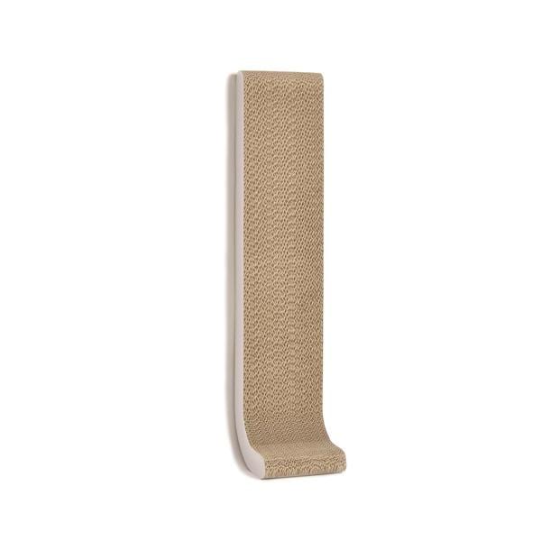 Modern Pets Cat Scratcher Wall Mounted Cat Scratch Post, Cardboard Scratcher, White