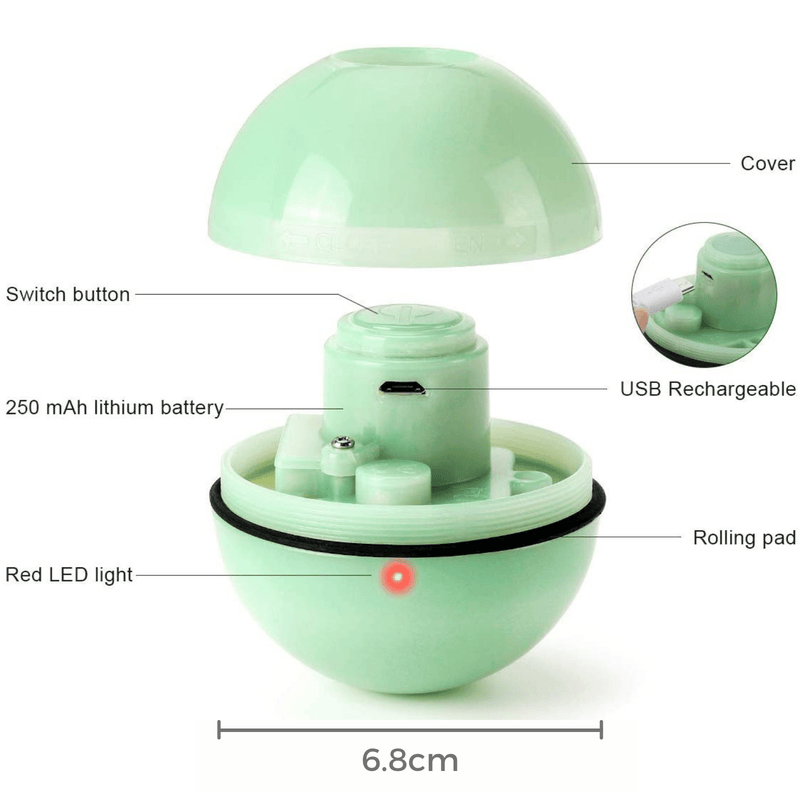 Modern Pets Cat Toy Automatic Rolling LED Dog and Cat Ball Toy