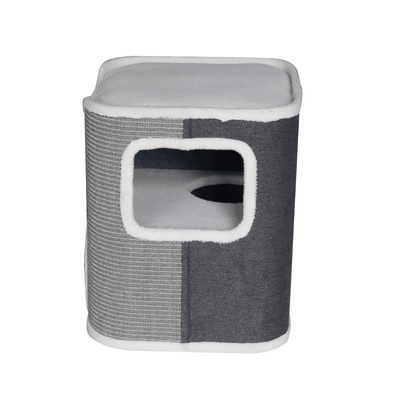 Modern Pets Cat Tree 2-Floor Elevated Cat Condo With Sisal Scratcher