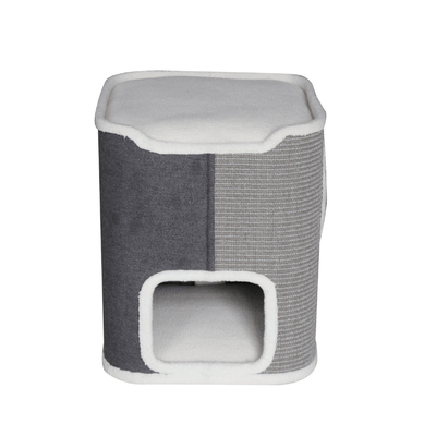 Modern Pets Cat Tree 2-Floor Elevated Cat Condo With Sisal Scratcher