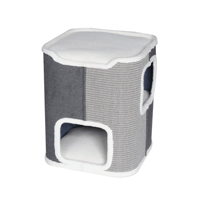 Modern Pets Cat Tree 2-Floor Elevated Cat Condo With Sisal Scratcher