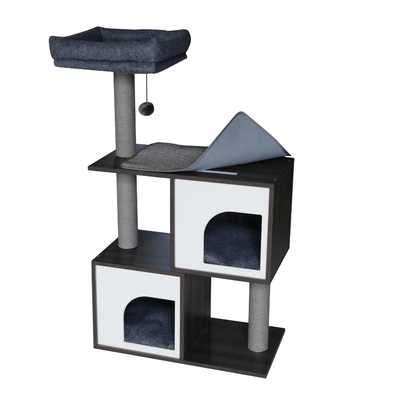 Modern Pets Cat Tree 4-Platform Wooden Cat Tree Furniture