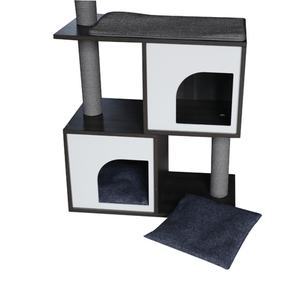 Modern Pets Cat Tree 4-Platform Wooden Cat Tree Furniture