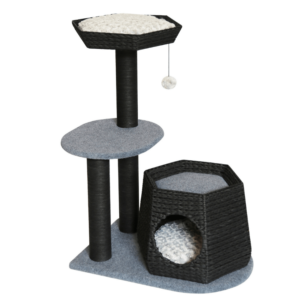 Cat tower shop black