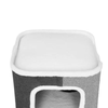 Modern Pets Cat Tree Tri-Level Square Cat Condo with Sherpa Lining