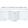 Modern Pets Containment Four Panel Freestanding Dog Gate, White