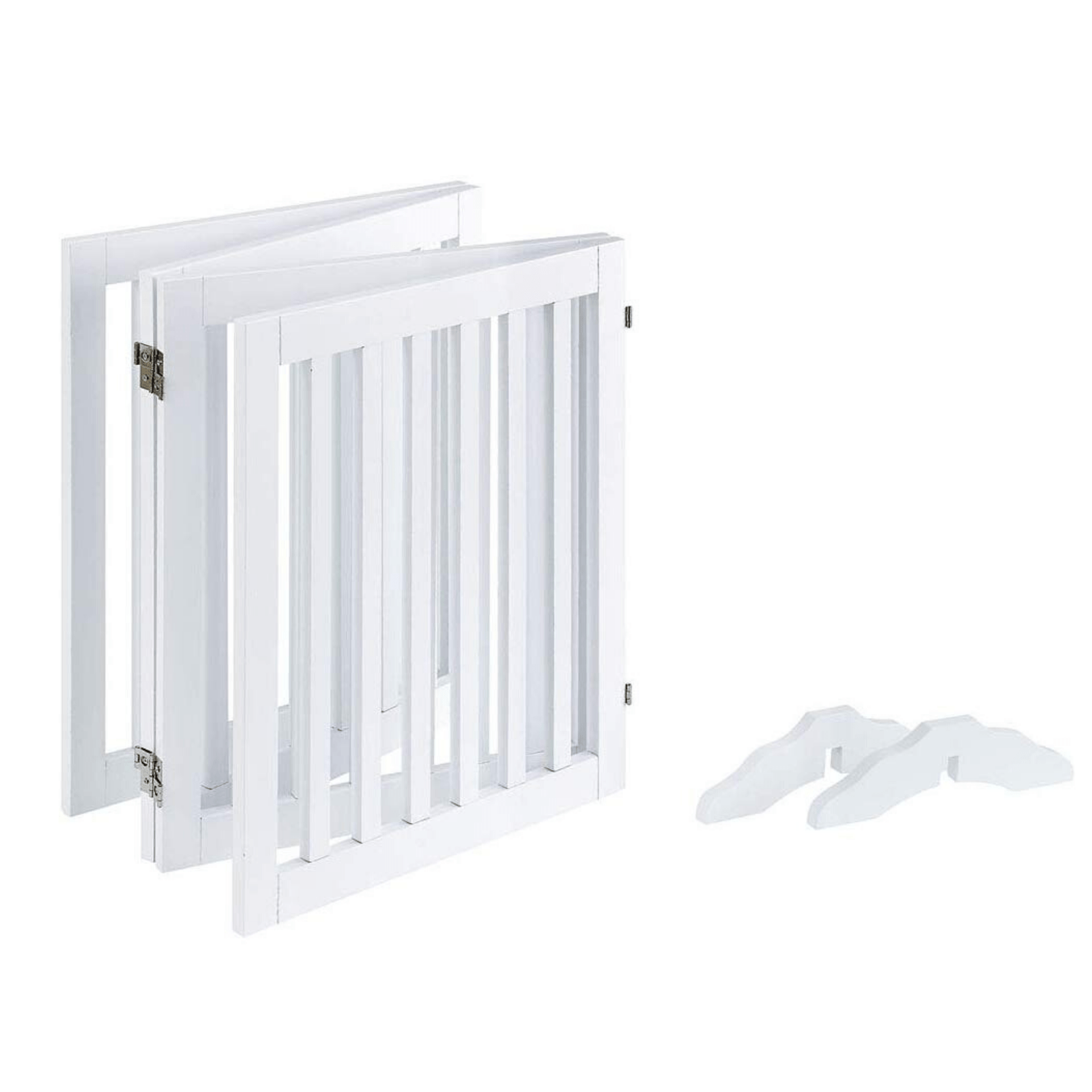 Modern Pets Containment Four Panel Freestanding Dog Gate, White