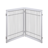 Modern Pets Containment Wooden Dog Pen and Pet Gate Two-Panel Extension, White