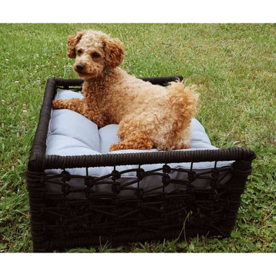 Modern Pets Dog Bed Hondje Outdoor Wicker Rope Elevated Dog Bed Small