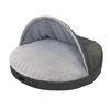 Modern Pets Dog Bed Round Canopy Dog Bed, Grey