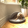 Modern Pets Dog Bed Round Canopy Dog Bed, Grey
